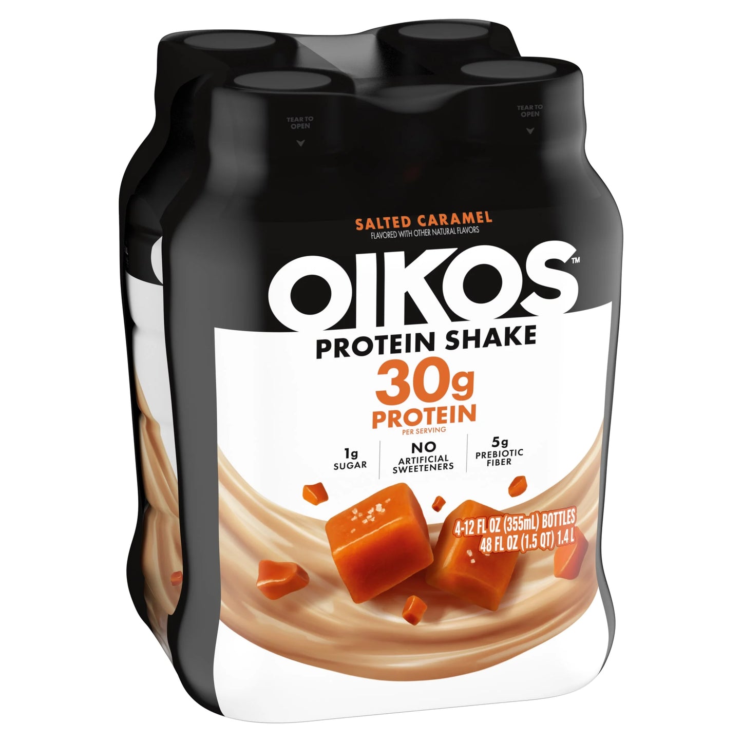 Protein Shake, Shelf Stable, Salted Caramel, 30G Protein, 12 Fl Oz, 4 Count Bottles