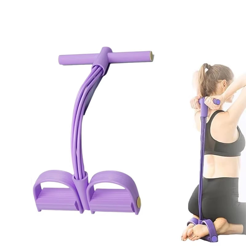 6 Tube Resistance Band Multi Function Tension Rope Fitness Bands 6 Tube Elastic Yoga Pedal Puller for Sports Exercises at Gym