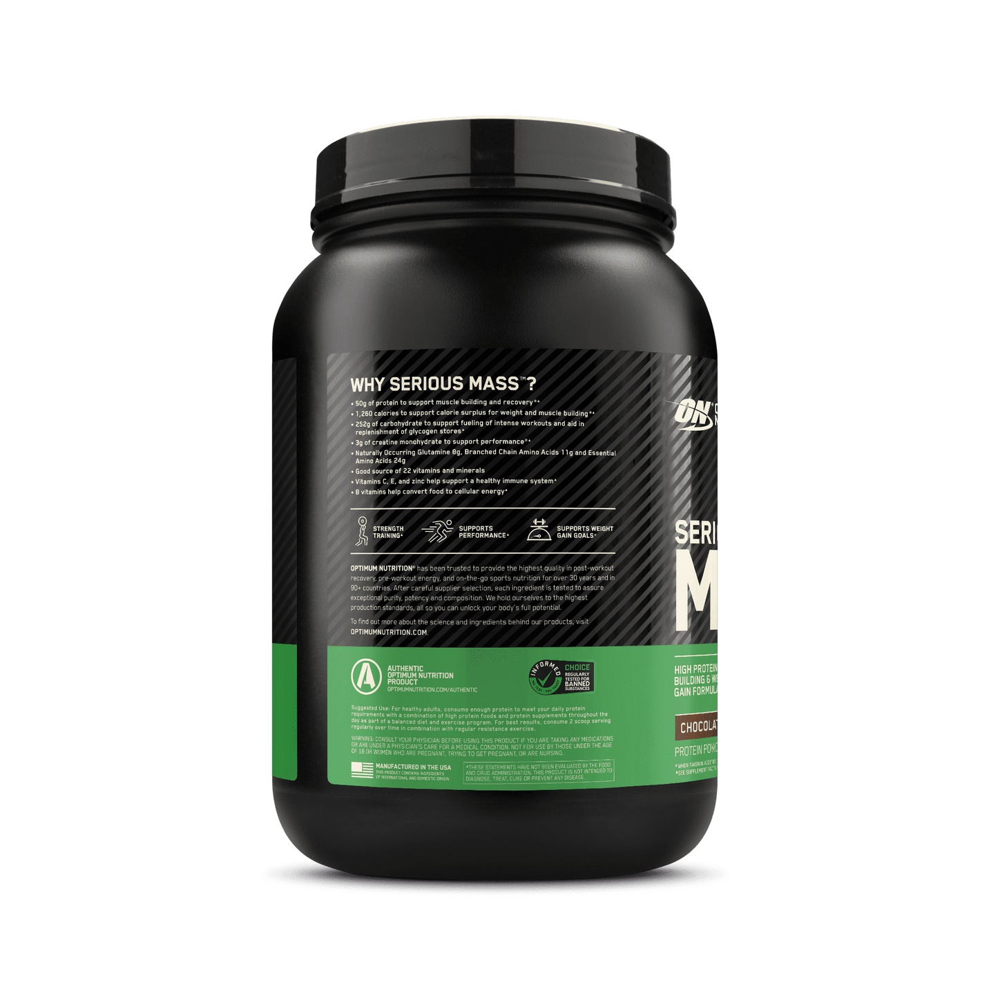 Serious Mass, Chocolate, Weight Gainer Protein Powder, Mass Gainer, 3 Lb