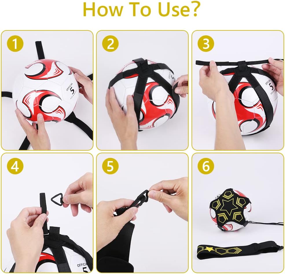 Soccer Bungee Trainer, Football Kick Trainer, Accessori per Allenamento Calcio, Training Aid Football Skills Practice per Bambini Adulti, per Palloni Da Calcio Di Taglia 3 4 5