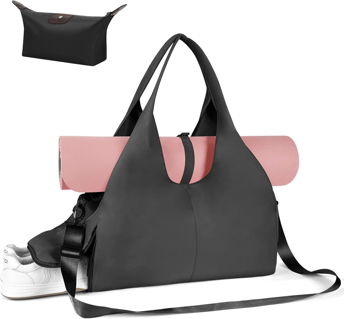 Borsone Palestra, Borsone Da Viaggio, Borsa Da Palestra per Yoga Pilates, Borsone Palestra Sportiva Impermeabile, Con Scomparto Scarpe, Grande Capacità Borsa Da Viaggio per Sport/Viaggi