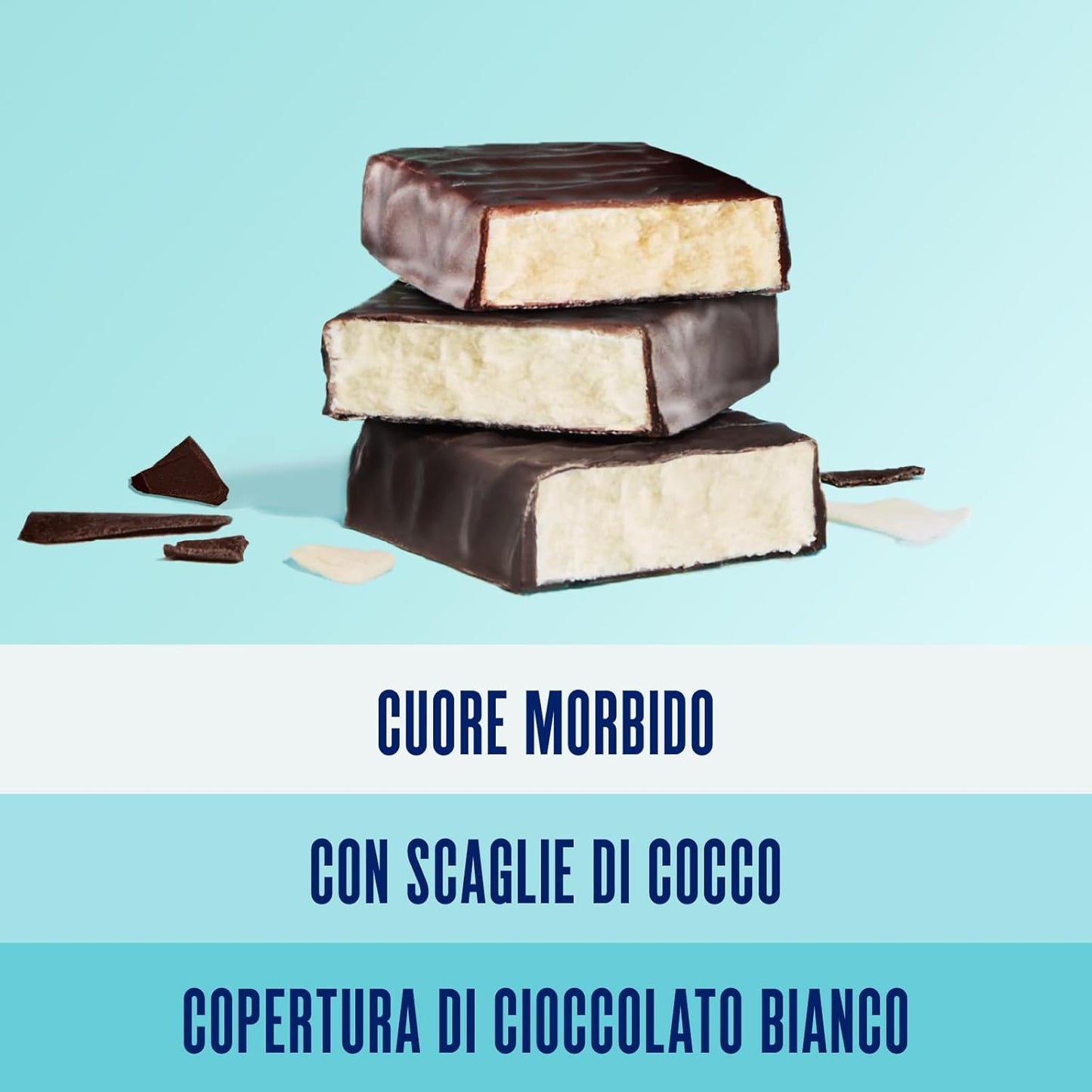 , Protein Snack Al Cocco E Cioccolato Fondente, Low Sugar, Cuore Morbido Al Cocco, Barrette Proteiche, per Il Controllo Del Peso, Ricche in Fibre, Senza Glutine, 8 Barrette Da 27G