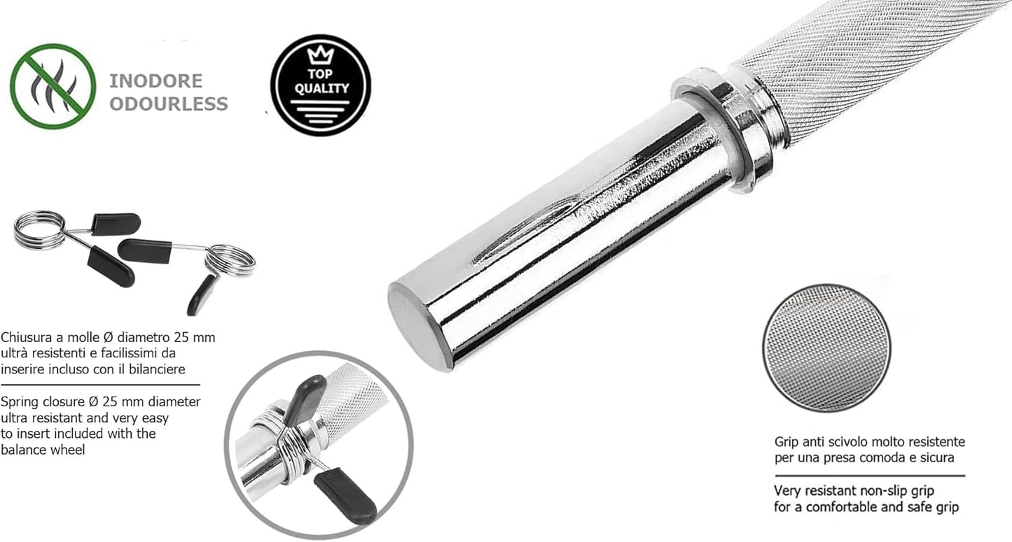 Barre Manubrio - Manubri Con Chiusure Incluse | Coppia O Singoli | Lunghezza 35 O 38 Cm | Ø Diametro Foro 25Mm | Carico Max 136 Kg