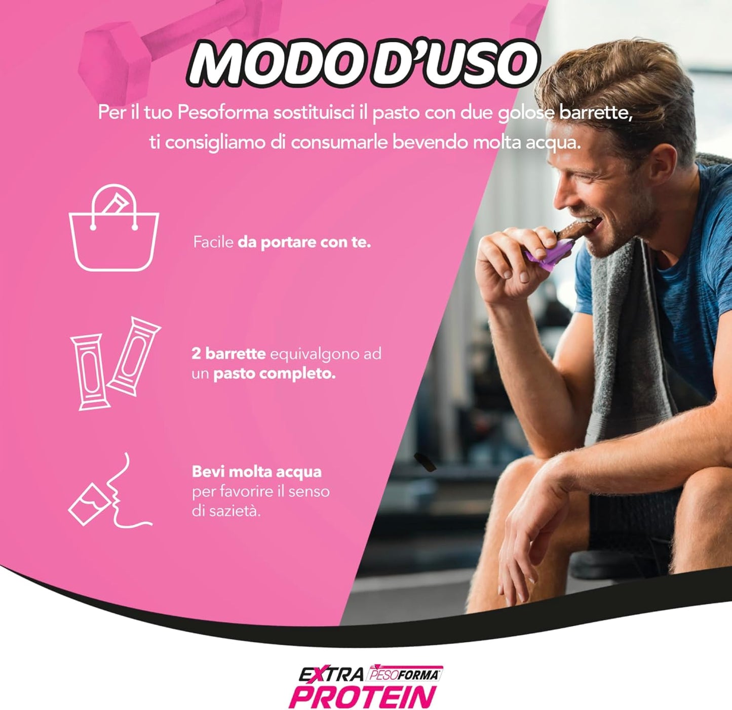 EXTRA PROTEIN, Barrette Proteiche Al Gusto Arachidi E Caramello, Pasto Sostitutivo Con Vitamine E Minerali, per Il Controllo Del Peso, Confezione Da 12 Barrette, 372 G
