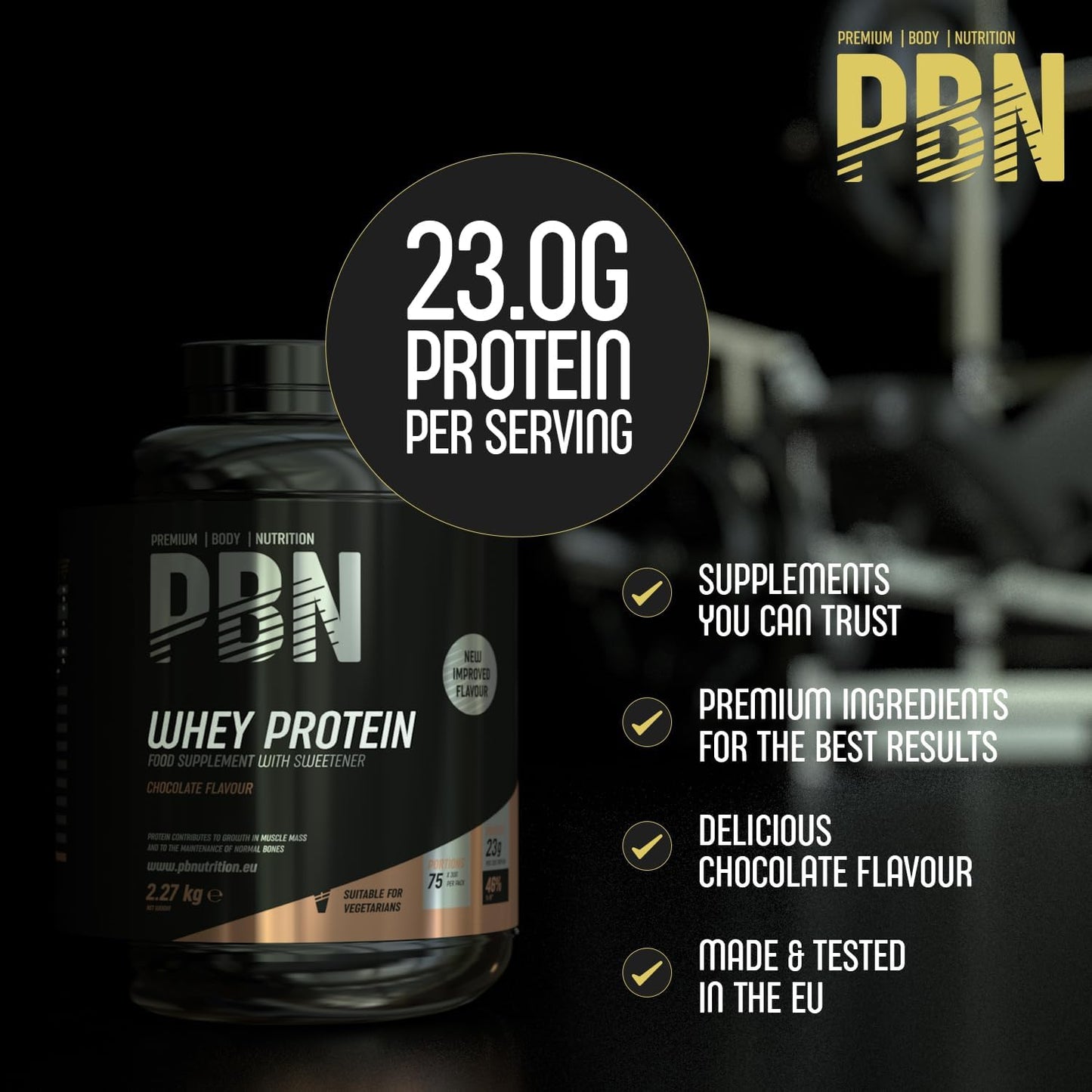 PBN - Siero Di Latte in Polvere, 2.27 Kg (Pacco Da 1), Sapore Di Cioccolato, Gusto Ottimizzato