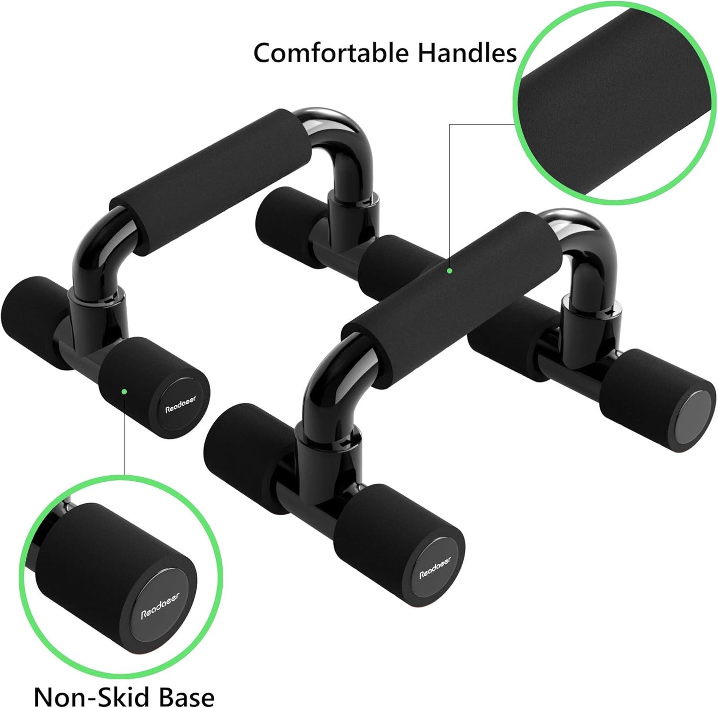 Push up Maniglie, Attrezzature per Fitness per La Casa Di Ginnastica, Push-Up Bars Stand, Flessione Delle Braccia, Unisex, Confezione Da 2.