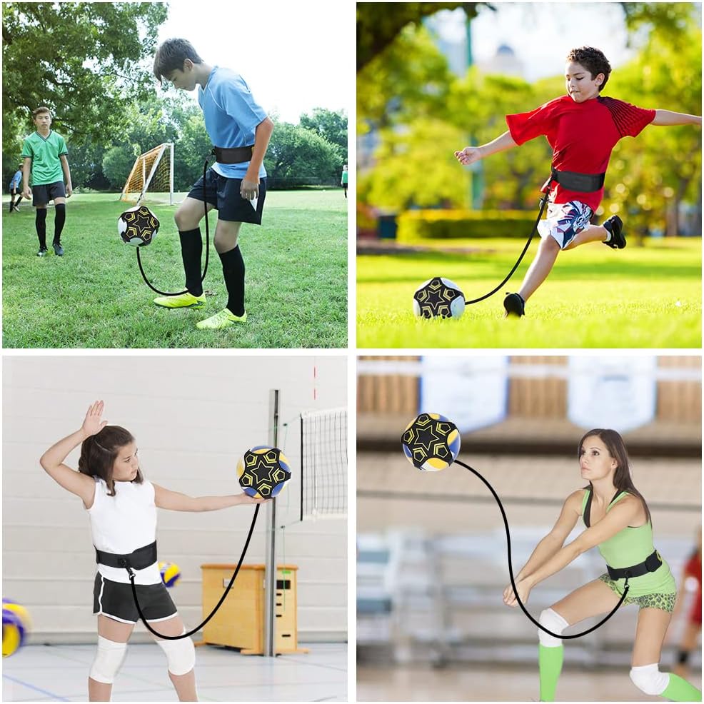 Soccer Bungee Trainer, Football Kick Trainer, Accessori per Allenamento Calcio, Training Aid Football Skills Practice per Bambini Adulti, per Palloni Da Calcio Di Taglia 3 4 5