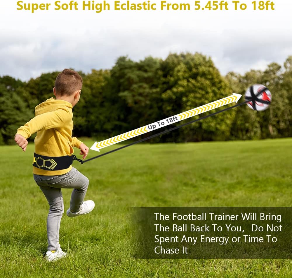 Soccer Bungee Trainer, Football Kick Trainer, Accessori per Allenamento Calcio, Training Aid Football Skills Practice per Bambini Adulti, per Palloni Da Calcio Di Taglia 3 4 5