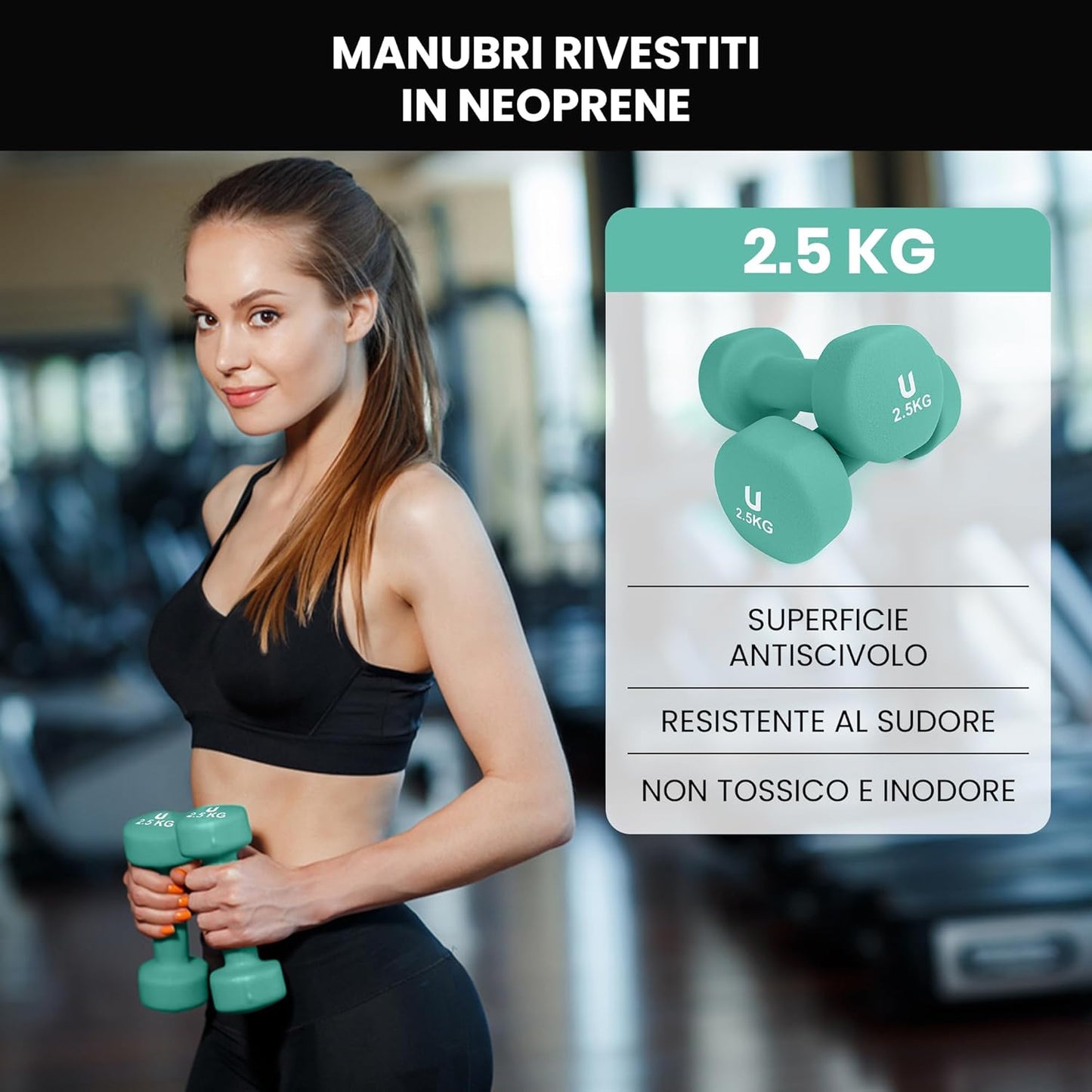 - Coppia Di Manubri【Ghisa/Neoprene】Esagonale Da 1-10 Kg, Set Di Pesi Antiscivolo per Uomini/Donne, Palestra in Casa, Fitness, Allenamento Della Forza, Include E-Book Con 30 Esercizi