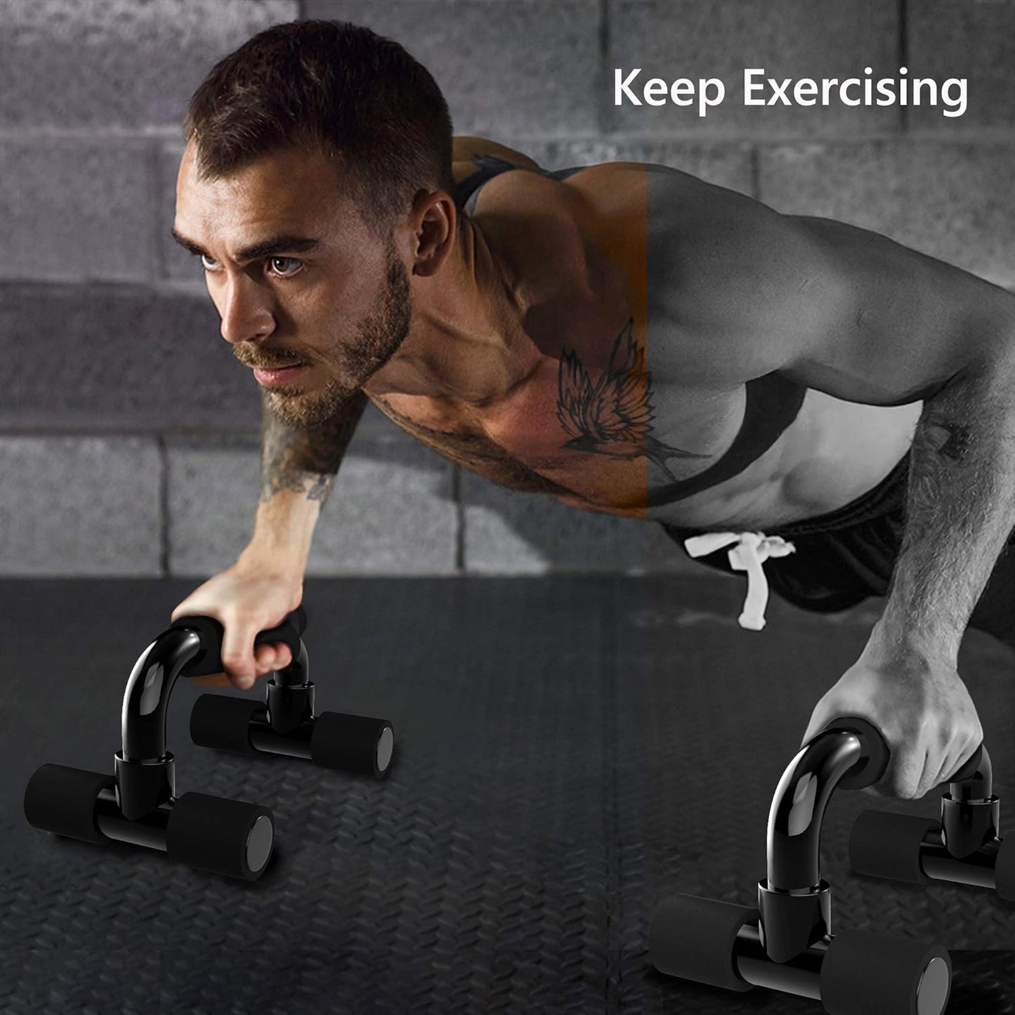 Push up Maniglie, Attrezzature per Fitness per La Casa Di Ginnastica, Push-Up Bars Stand, Flessione Delle Braccia, Unisex, Confezione Da 2.