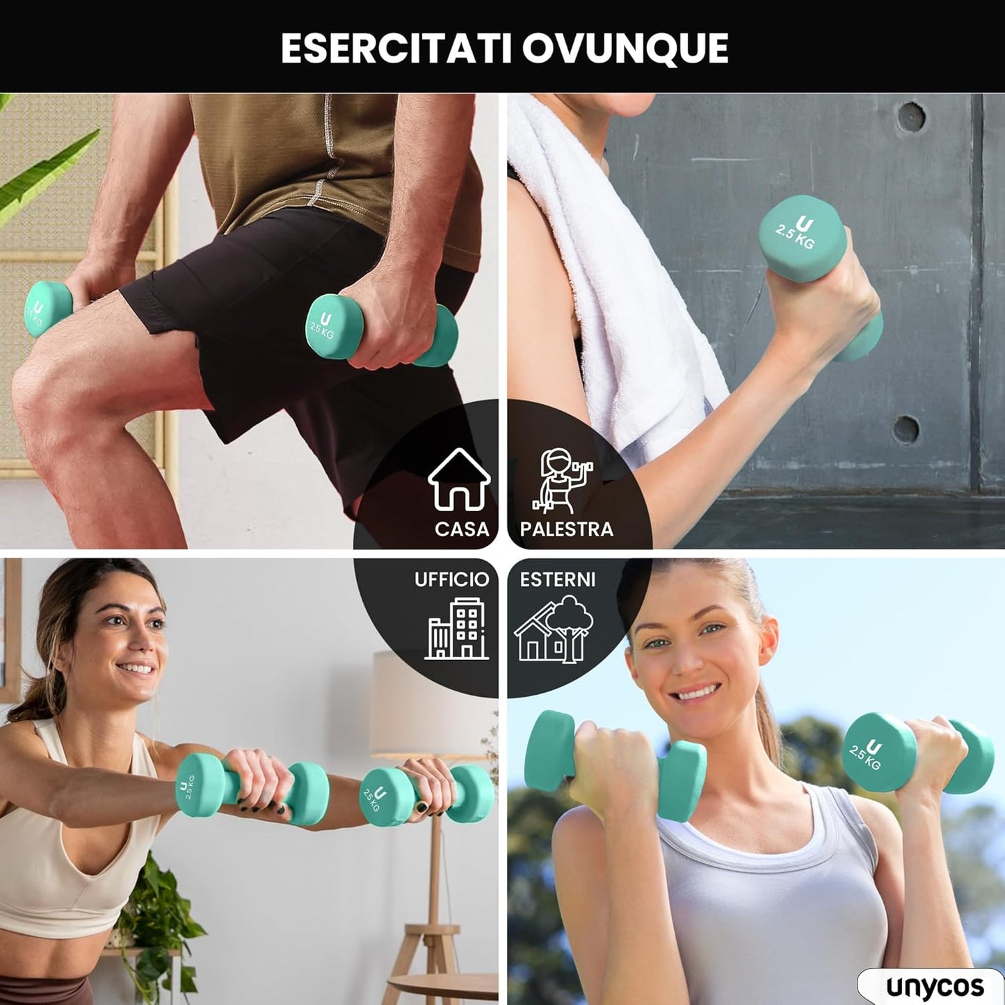 - Coppia Di Manubri【Ghisa/Neoprene】Esagonale Da 1-10 Kg, Set Di Pesi Antiscivolo per Uomini/Donne, Palestra in Casa, Fitness, Allenamento Della Forza, Include E-Book Con 30 Esercizi