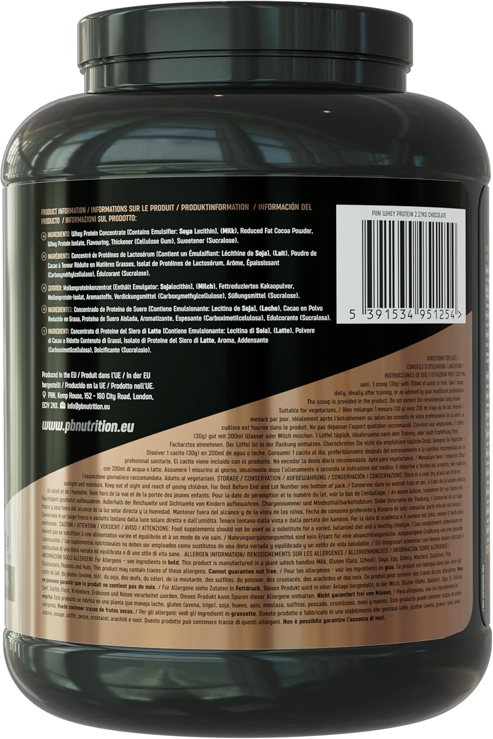 PBN - Siero Di Latte in Polvere, 2.27 Kg (Pacco Da 1), Sapore Di Cioccolato, Gusto Ottimizzato