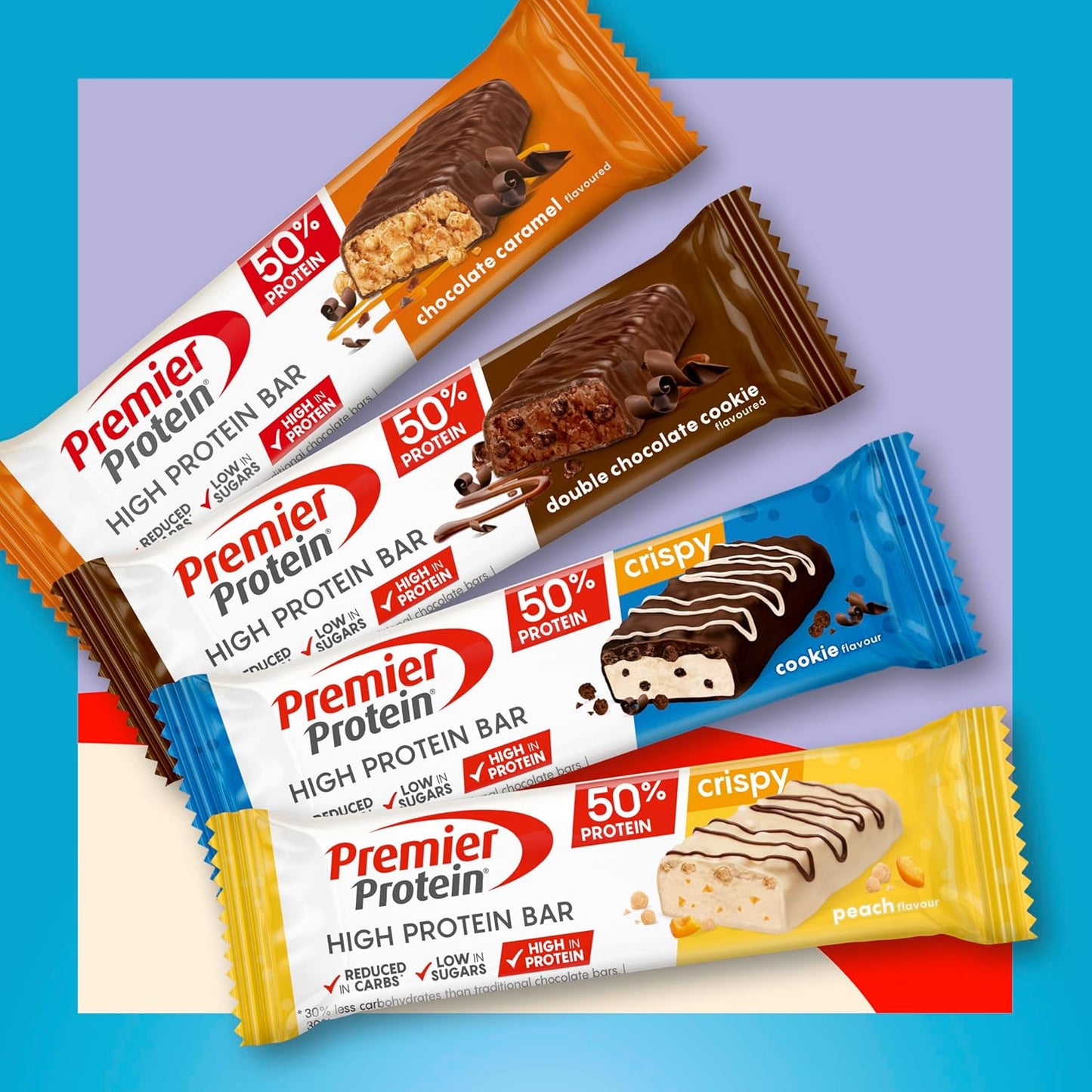 High Protein Bar Crispy Cookie 16X40G - Barretta Ad Alto Contenuto Proteico E a Basso Contenuto Di Zuccheri + Senza Olio Di Palma