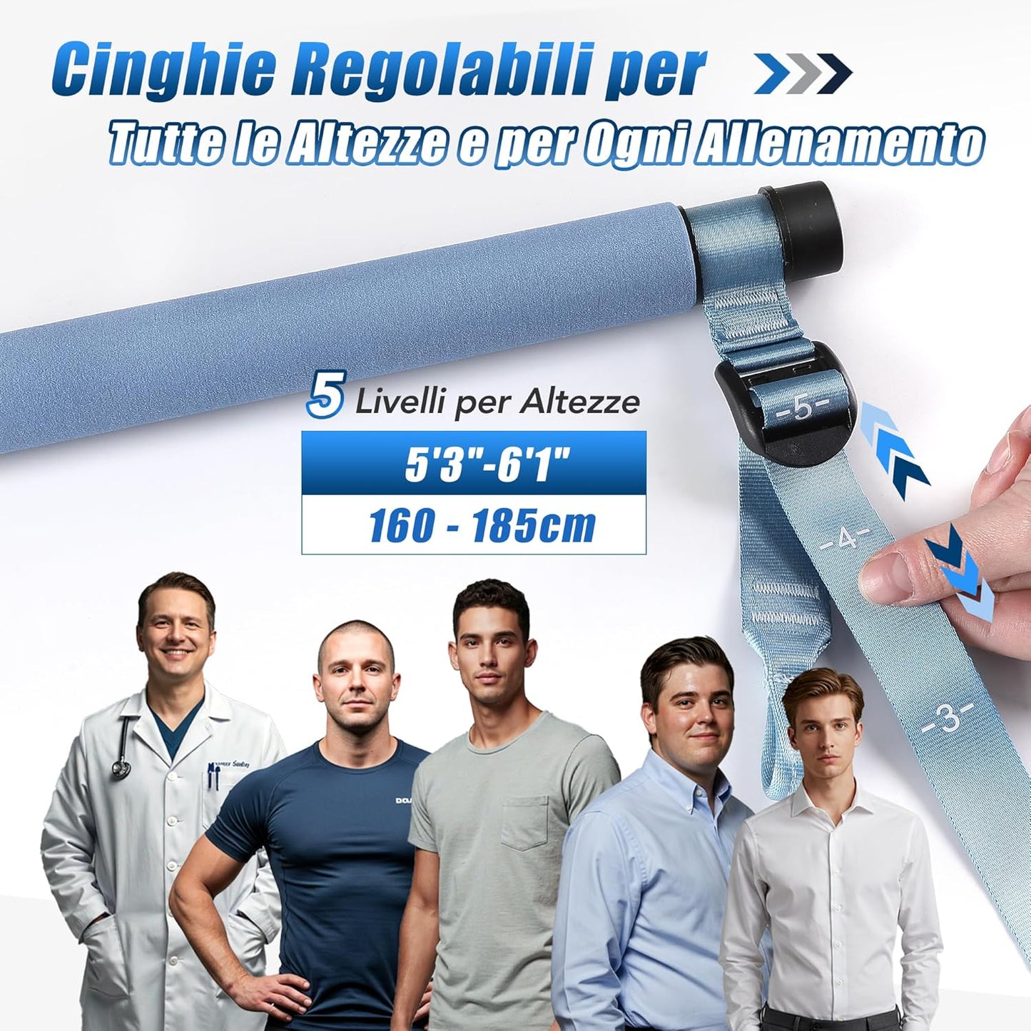 Barra per Pilates, Barra Di Elastici Fitness Con 4/6 Elastico in Lattice Naturale 50-360 O 30-240 O 30-140 O 20-180Lbs E Video Di Esercizi, Adatto All’Allenamento in Famiglia