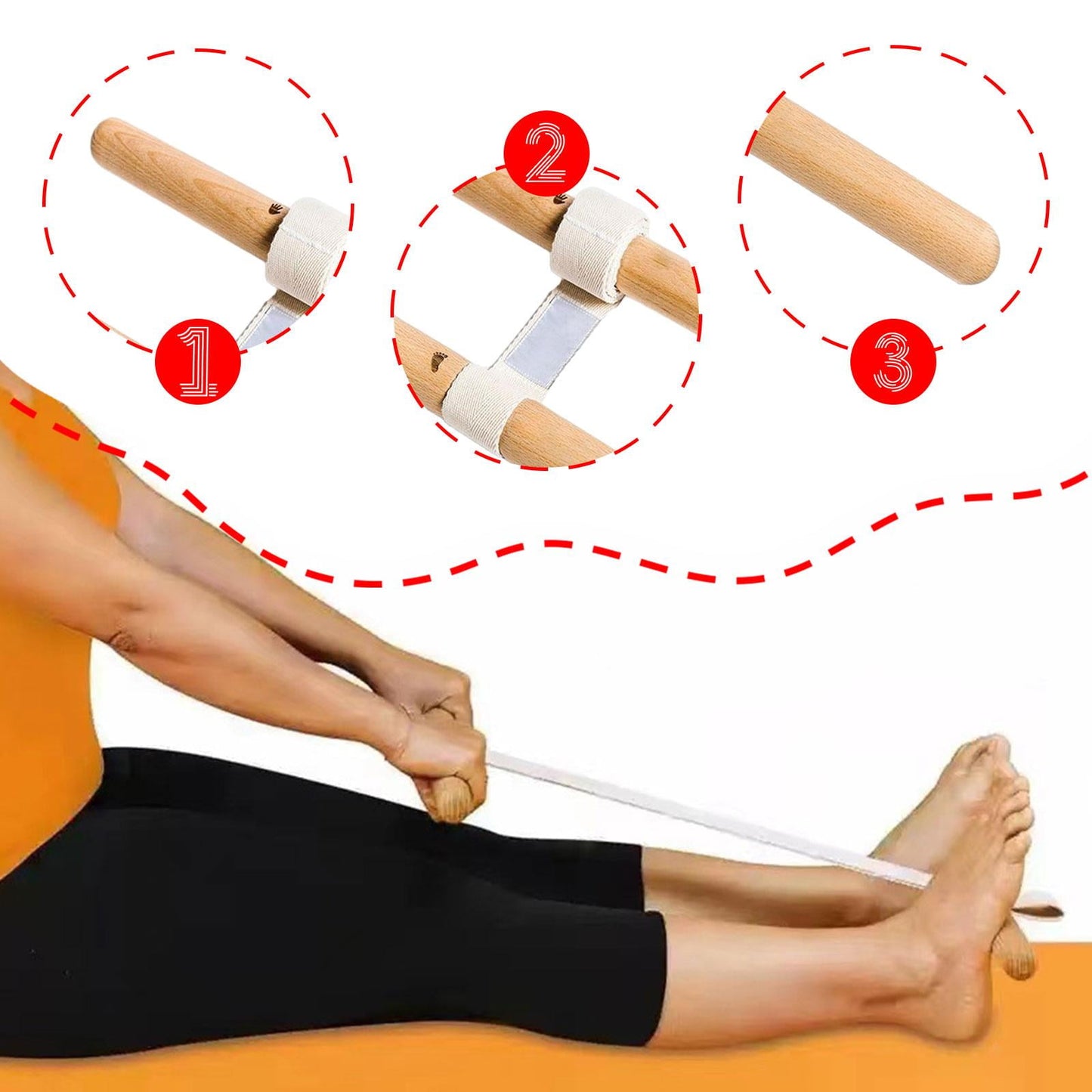 Stretching Strap Workout Equipment Strap for Women Men Home Gym Fitness