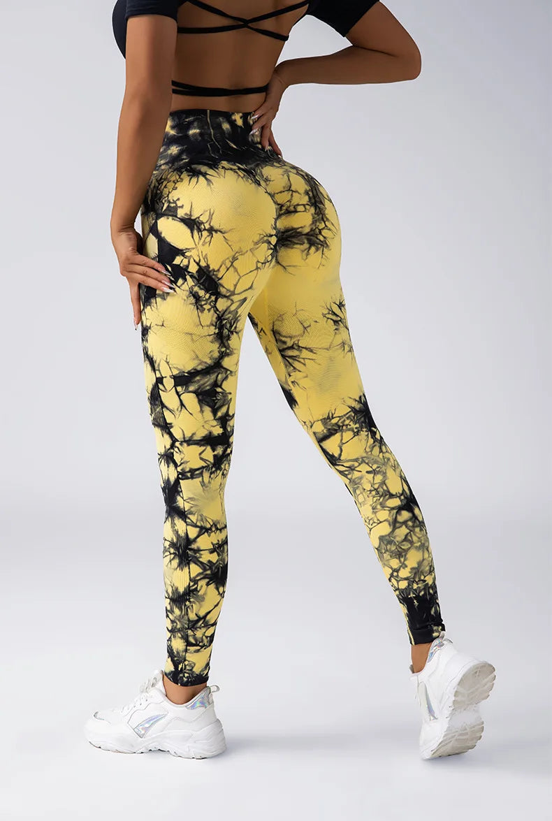 Women High-End Yoga Pants Fitness Leggings High Elastic Sports Pants Push up Tights Running Leggings Breathable Gym Leggings