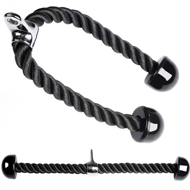 Triceps Rope Pull down Cable Rope Tricep Cord Workout Exercise Back Fitness Strength Bodybuilding Training Gym Equipment Unisex