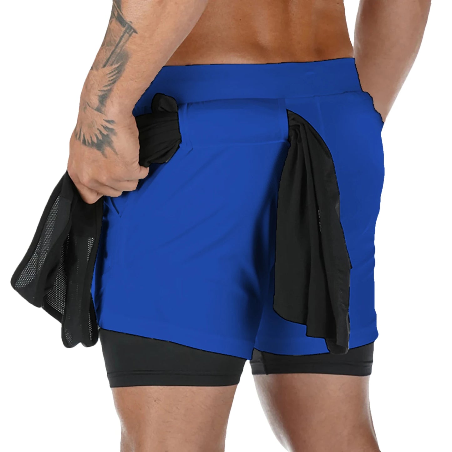 Camo Running Shorts Men Gym Sports Shorts 2 in 1 Quick Dry Workout Training Gym Fitness Jogging Short Pants Summer Men Shorts