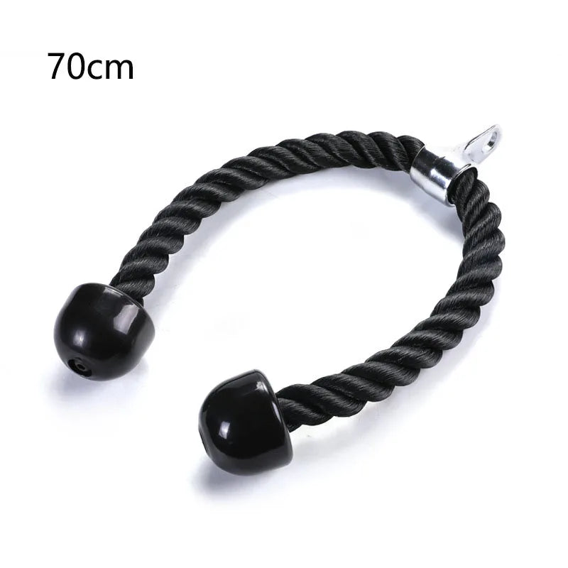Triceps Rope Pull down Cable Rope Tricep Cord Workout Exercise Back Fitness Strength Bodybuilding Training Gym Equipment Unisex