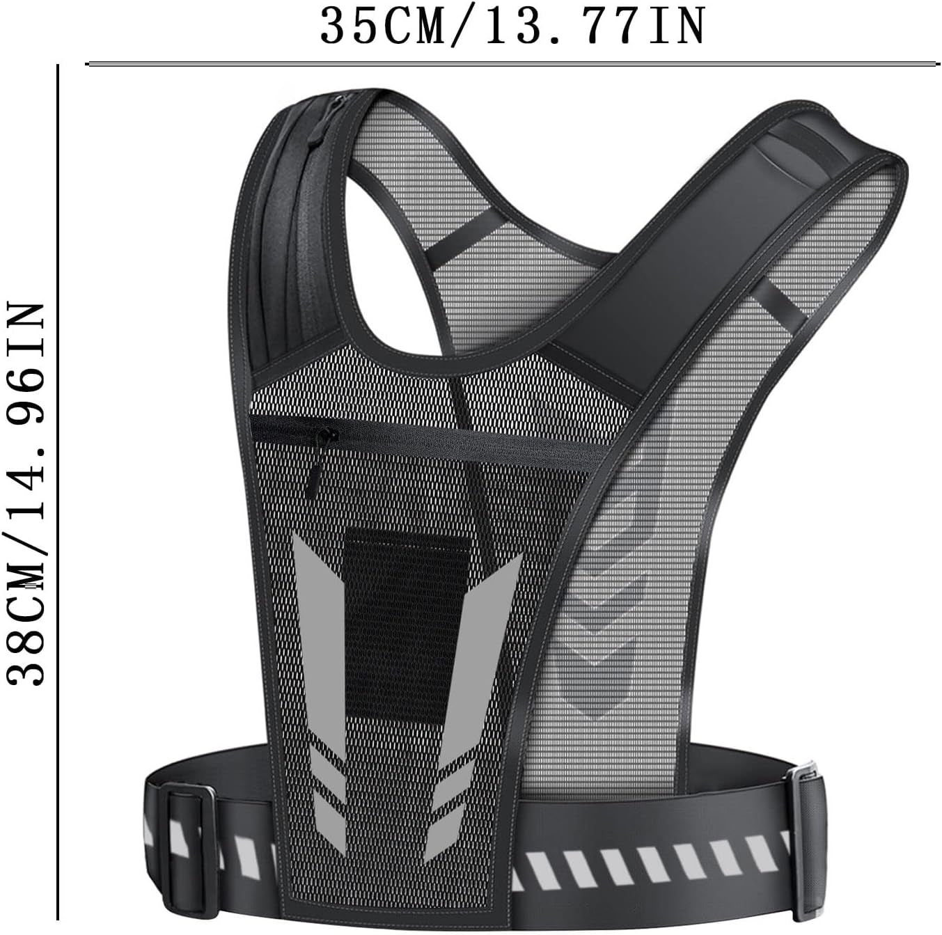 Running Vest - Supporto per Telefono Portatile, Supporto per Telefono Cellulare a Spalla Riflettente, Allenamento Traspirante Gilet Da Corsa Riflettente Sport Da Jogging Cintura Regolabile,