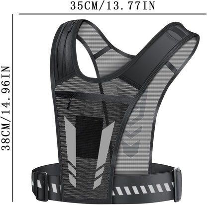 Running Vest - Supporto per Telefono Portatile, Supporto per Telefono Cellulare a Spalla Riflettente, Allenamento Traspirante Gilet Da Corsa Riflettente Sport Da Jogging Cintura Regolabile,