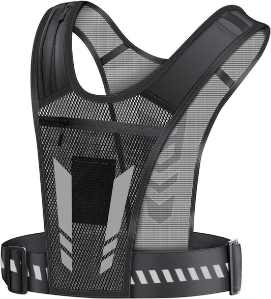 Running Vest - Supporto per Telefono Portatile, Supporto per Telefono Cellulare a Spalla Riflettente, Allenamento Traspirante Gilet Da Corsa Riflettente Sport Da Jogging Cintura Regolabile,
