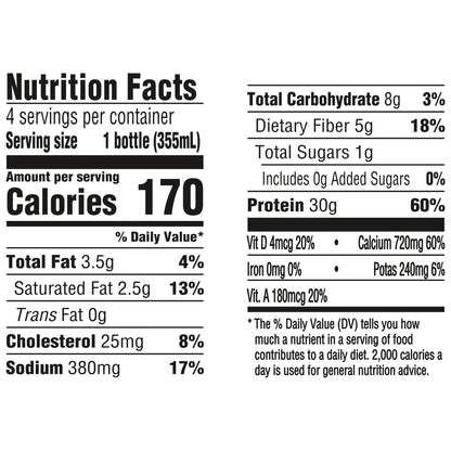 Protein Shake, Shelf Stable, Salted Caramel, 30G Protein, 12 Fl Oz, 4 Count​ Bottles