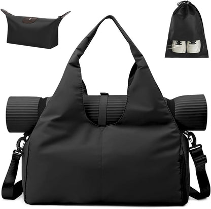 Borsone Palestra, Borsone Da Viaggio, Borsa Da Palestra per Yoga Pilates, Borsone Palestra Sportiva Impermeabile, Con Scomparto Scarpe, Grande Capacità Borsa Da Viaggio per Sport/Viaggi
