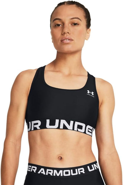 UA HG Mid Branded Bra Reggiseno Sportivo, Opaque Donna