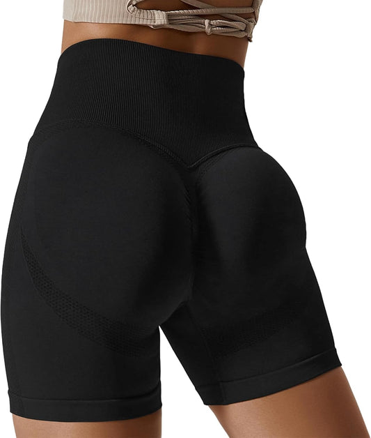 Pantaloncini Palestra Donna Push up Booty Shorts Sportivi Vita Alta Leggins Corti Collant Estivi Yoga Fitness Allenamento Jogging