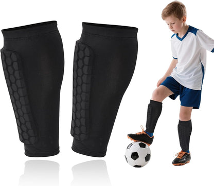 Parastinchi Calcio Bambino, 1 Paio Parastinchi Da Calcio, Mini Parastinchi Calcio per Uomini, Donne, Bambini, Principianti Di Calcio E Atletica Leggera, Traspiranti E Non Slip (Nero)