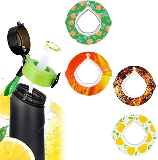 4 Pezzi Cialde Aromatizzanti per Borraccia,Baccelli Di Sapore Fruttato Profumato per L'Acqua Potabile,Adatto per La Palestra E Regalo All'Aperto