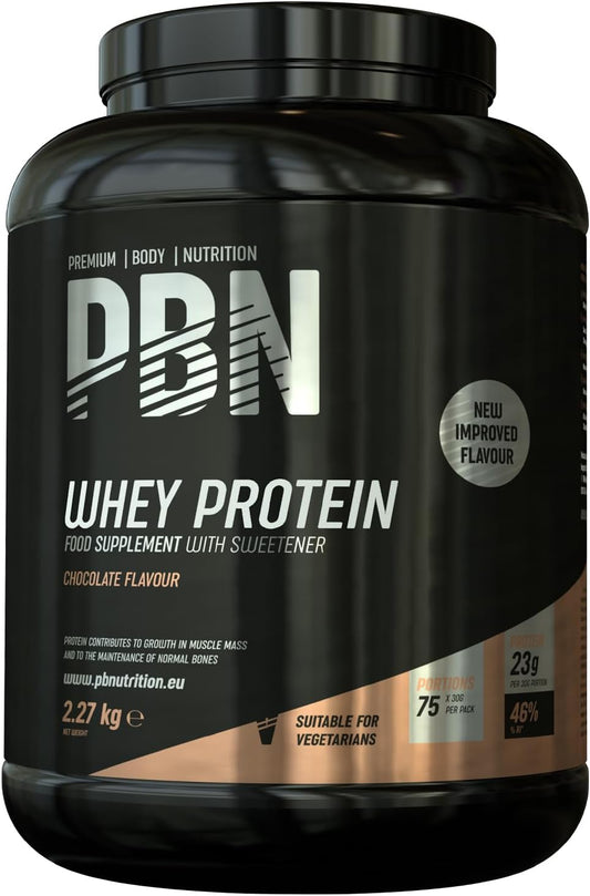 PBN -  Siero Di Latte in Polvere, 2.27 Kg (Pacco Da 1), Sapore Di Cioccolato, Gusto Ottimizzato