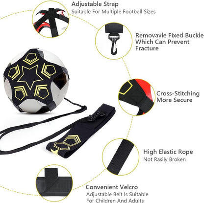 Soccer Bungee Trainer, Football Kick Trainer, Accessori per Allenamento Calcio, Training Aid Football Skills Practice per Bambini Adulti, per Palloni Da Calcio Di Taglia 3 4 5