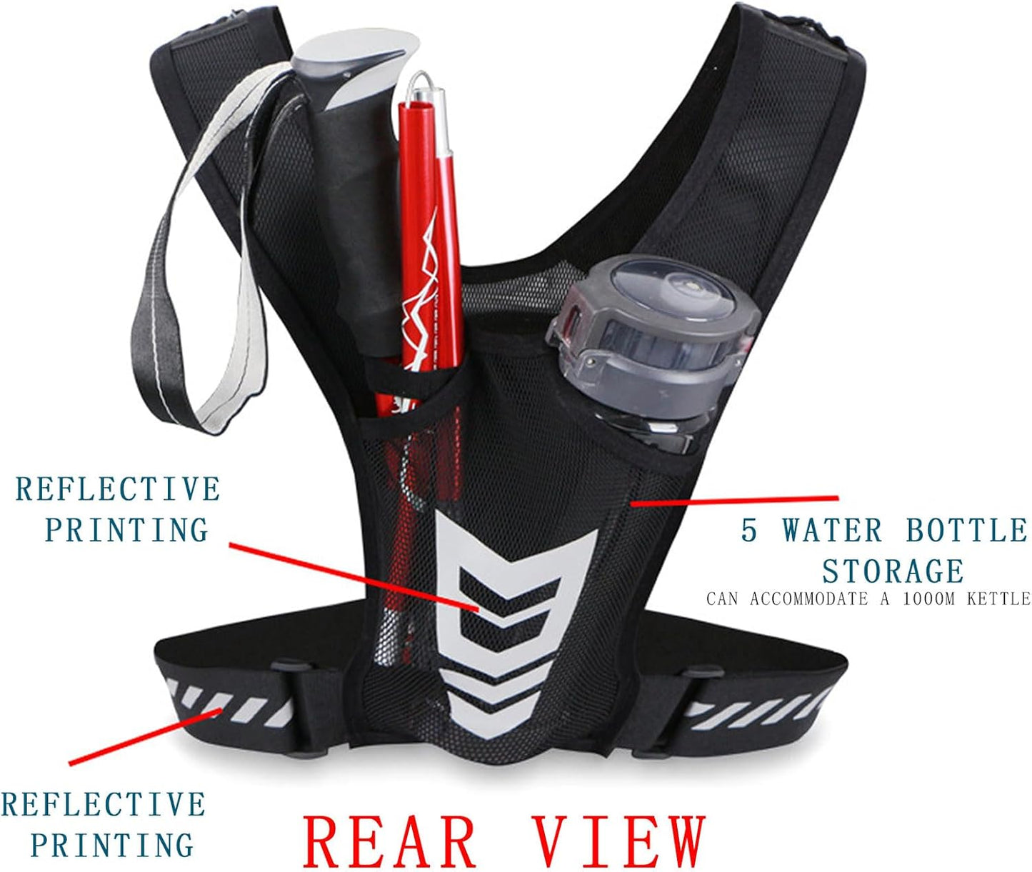 Running Vest - Supporto per Telefono Portatile, Supporto per Telefono Cellulare a Spalla Riflettente, Allenamento Traspirante Gilet Da Corsa Riflettente Sport Da Jogging Cintura Regolabile,