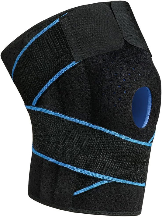 Tutore Ginocchio, Ginocchiera Ortopedica Rotulea Confortevole Con Stabilizzatori Laterali, Regolabile Ginocchiera Sportiva Neoprene per Corsa, Lesioni Al Menisco, Artrite, Infortunio Sportivo