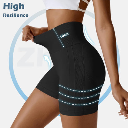 Pantaloncini Palestra Donna Push up Booty Shorts Sportivi Vita Alta Leggins Corti Collant Estivi Yoga Fitness Allenamento Jogging