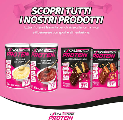 EXTRA PROTEIN, Barrette Proteiche Al Gusto Arachidi E Caramello, Pasto Sostitutivo Con Vitamine E Minerali, per Il Controllo Del Peso, Confezione Da 12 Barrette, 372 G