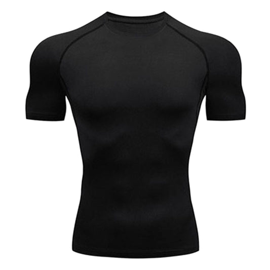 Men'S Sports Fitness Short-Sleeved T-Shirt Tights Outdoor Bottom Quick-Drying Breathable Stretch Running Training Suit