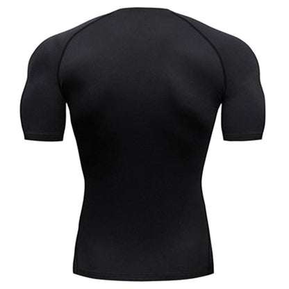 Men'S Sports Fitness Short-Sleeved T-Shirt Tights Outdoor Bottom Quick-Drying Breathable Stretch Running Training Suit